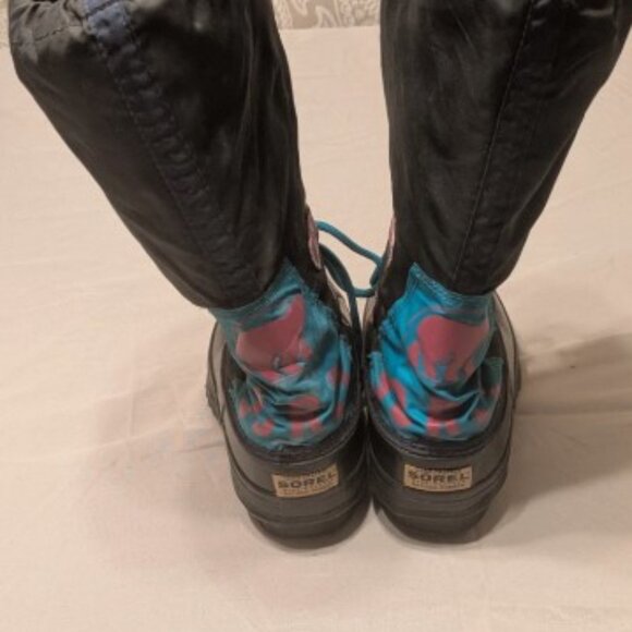 Sorel Handmade Snow Boots Womens 6 Multicolor 12 Inches Tall Front Laces - EUC - Picture 6 of 15
